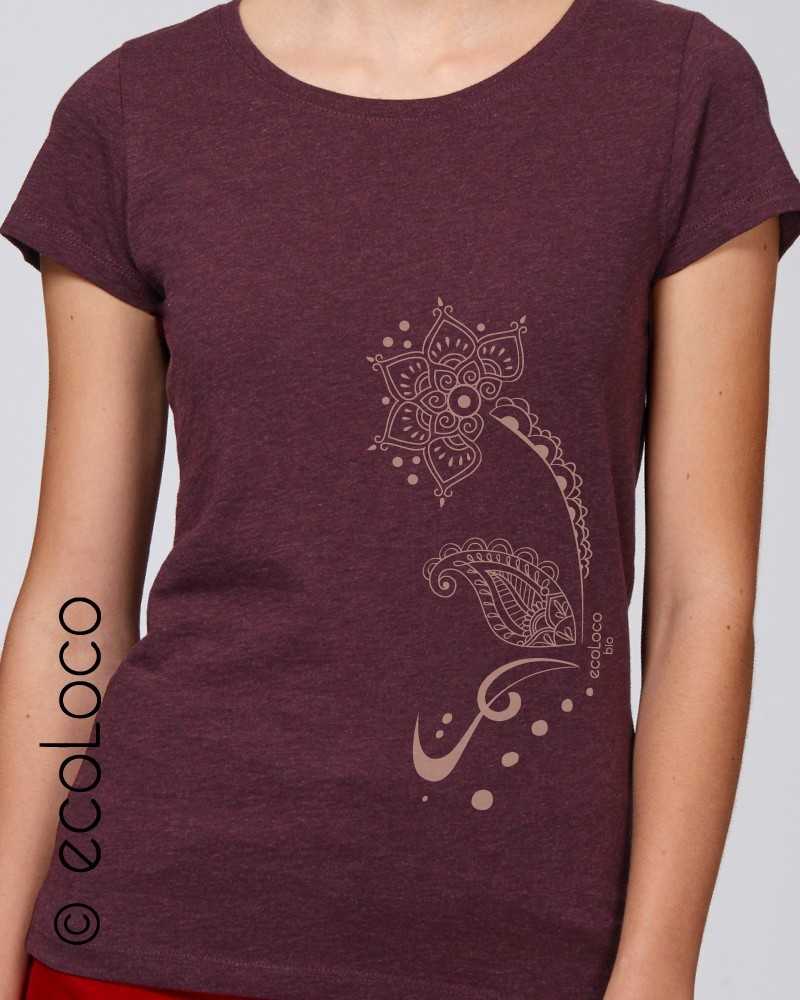 T shirt bio tatouage HENNA artisan éthique vegan ecologique