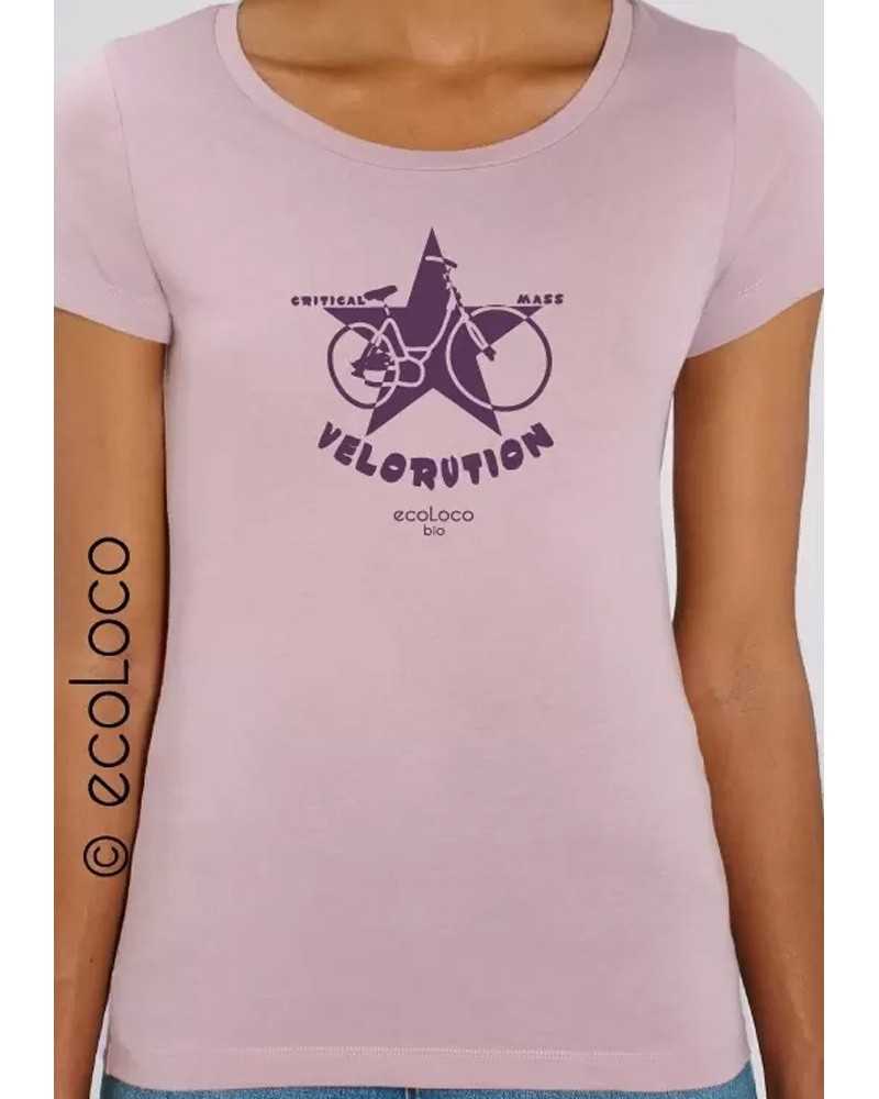 T shirt bio VELORUTION France artisan éthique faiwear vegan ecologique