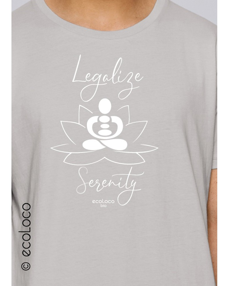 T shirt bio meditation SERENITY France artisan yoga bien-être ecologique