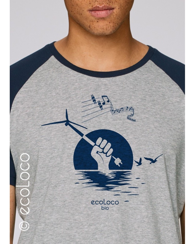 T shirt bio EOLIENNE DES MERS France artisan militant vegan équitable  ecologique