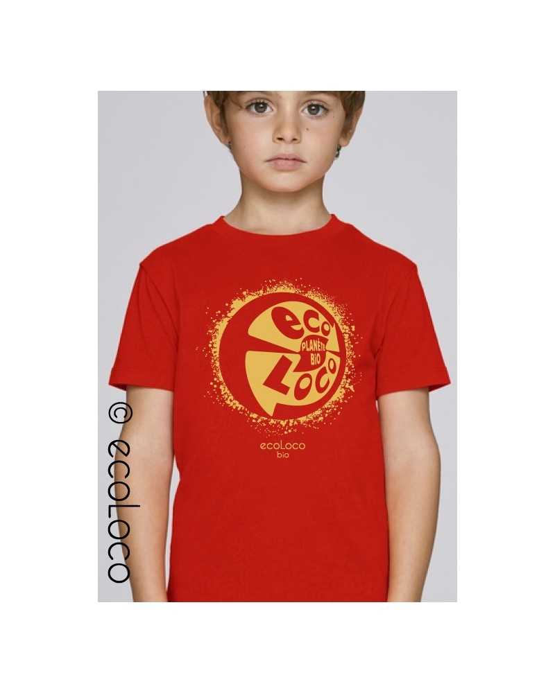 T shirt bio enfant PLANETE BIO artisan éthique équitable vegan  ecologique