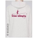 Sweatshirt bio slackline Ghandi Frankreich artisan LIVE SIMPLY ökologisch