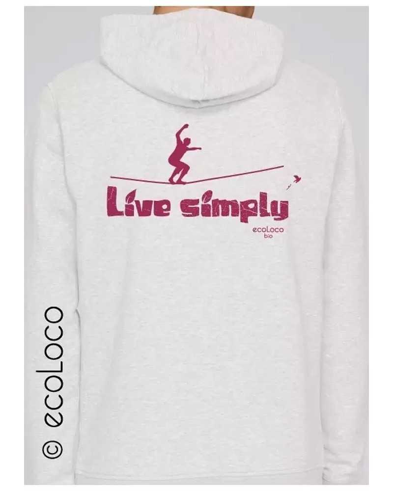 Sweat shirt bio slackline Ghandi France artisan LIVE SIMPLY ecologique