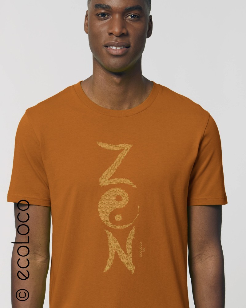 T shirt bio yoga ZEN yin yang méditation France artisan ecologique