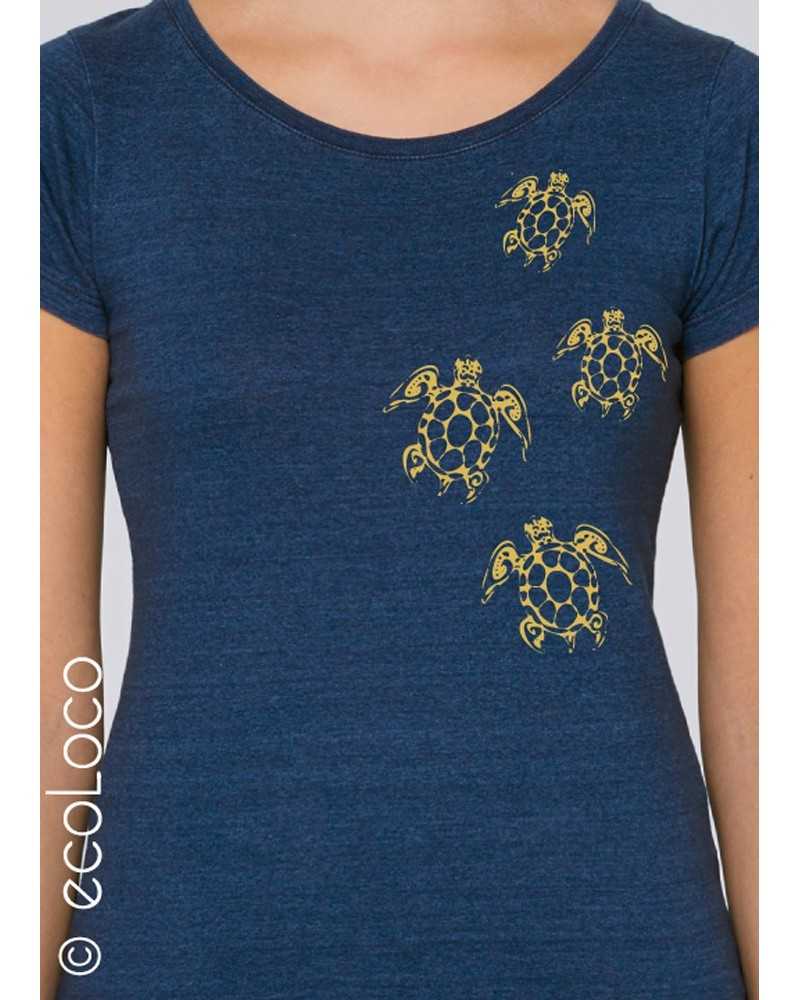 T shirt bio TORTUES MAORI France artisan vegan équitable ecologique