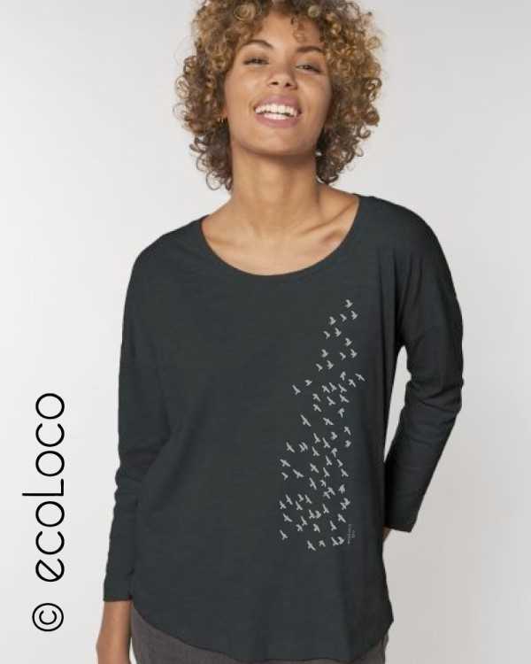 T-shirt femme coton bio manches longues