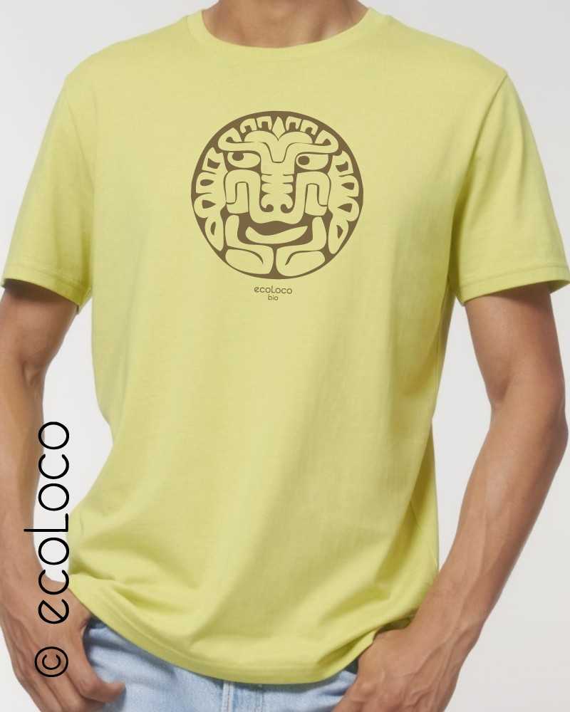 T shirt bio FELIN createur imprimé main en France artisan vegan ecologique