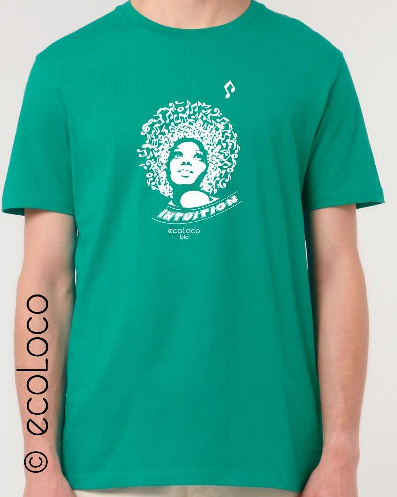INTUITION T shirt bio soul music artisan de France équitable