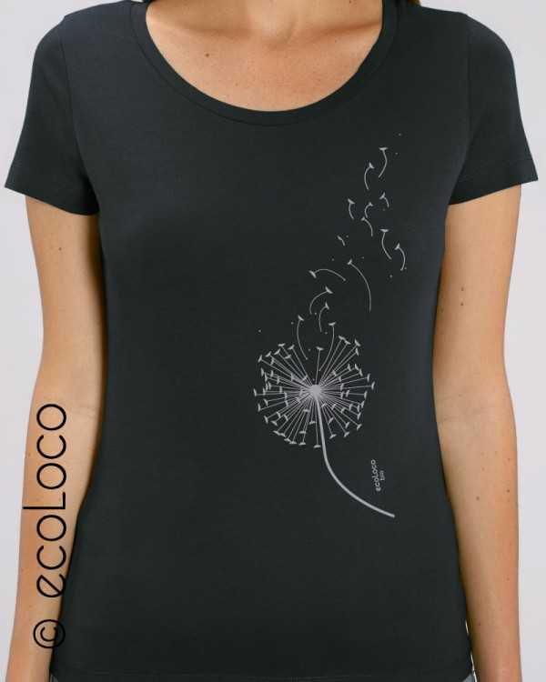 T shirt bio modal PISSENLIT France artisan éthique équitable vegan ecologique