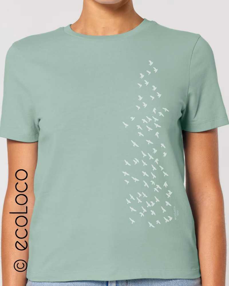 Bio-T-Shirt L'ENVOL France handwerkliche ethische vegane Mode