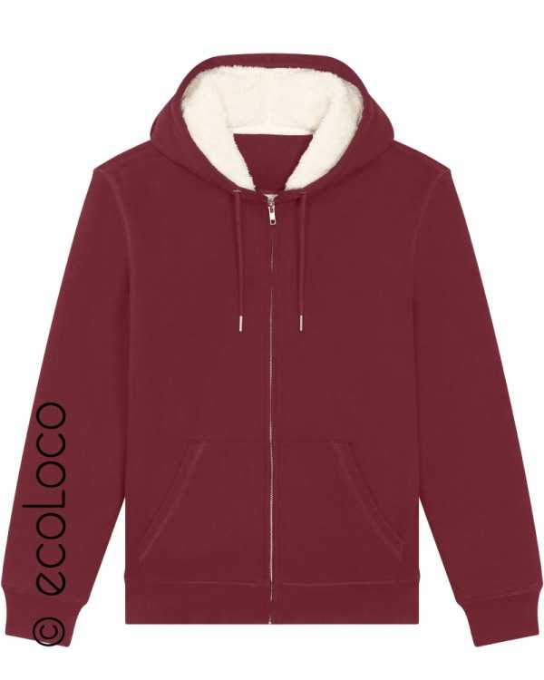 Veste sherpa bio femme ecoLoco Sweat shirt éthique fair sport wear ecologique