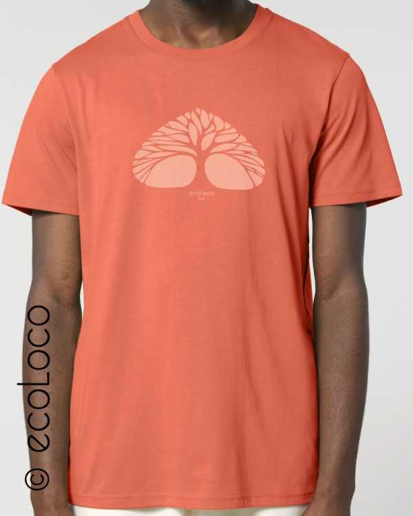 T shirt bio RESPIRE arbre poumon France artisan équitable vegan ecologique