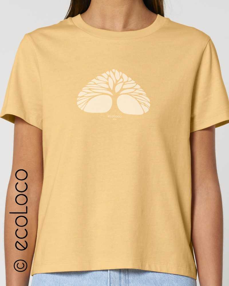 Organic women T-shirt BREATHING TREE Fair trade organic clothing France