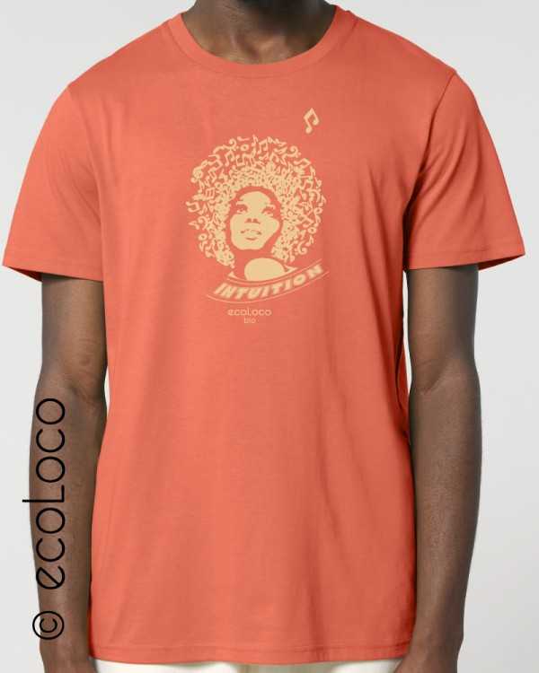 INTUITION T shirt bio soul music artisan de France équitable