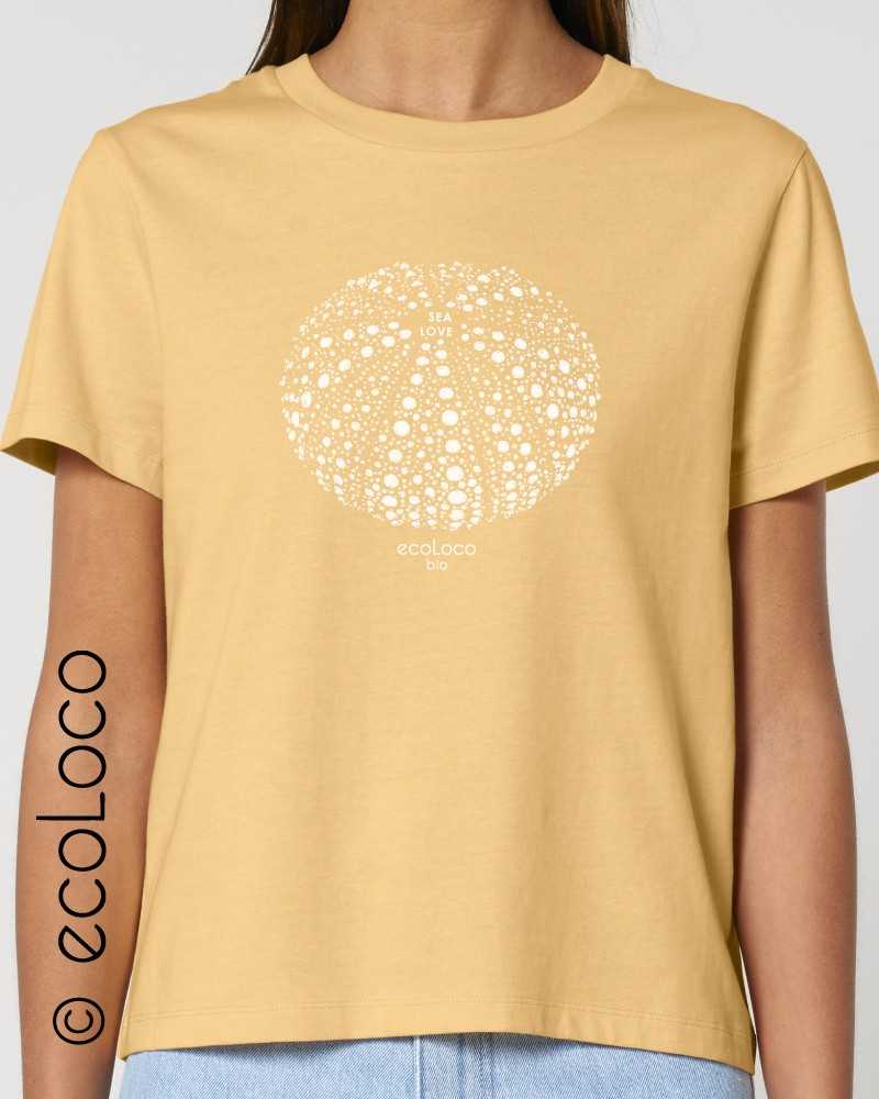T shirt bio Oursin SEA LOVE ecoLoco artisan France créateur éthique ecologique