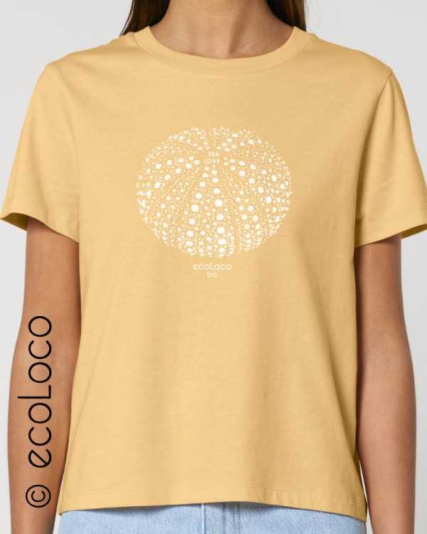 T shirt bio Oursin SEA LOVE ecoLoco artisan France créateur éthique ecologique