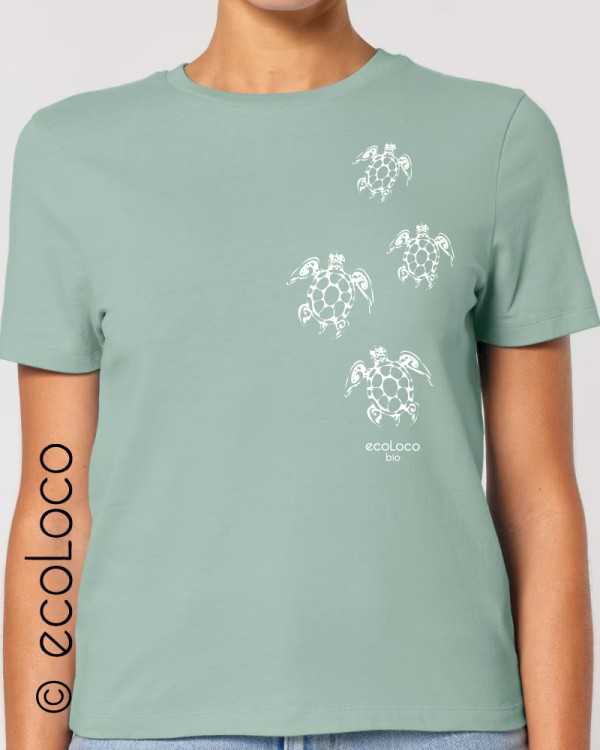 T shirt bio TORTUES MAORI France artisan vegan équitable ecologique