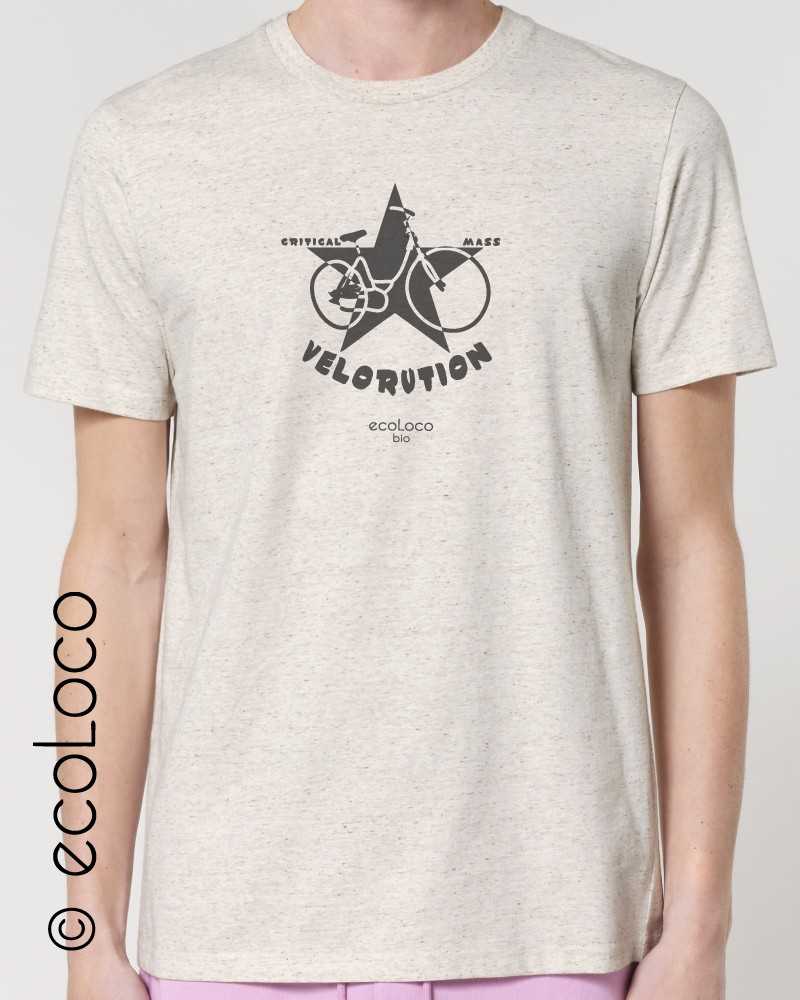 Organic T-shirt VELORUTION Fair trade organic clothing France vegan